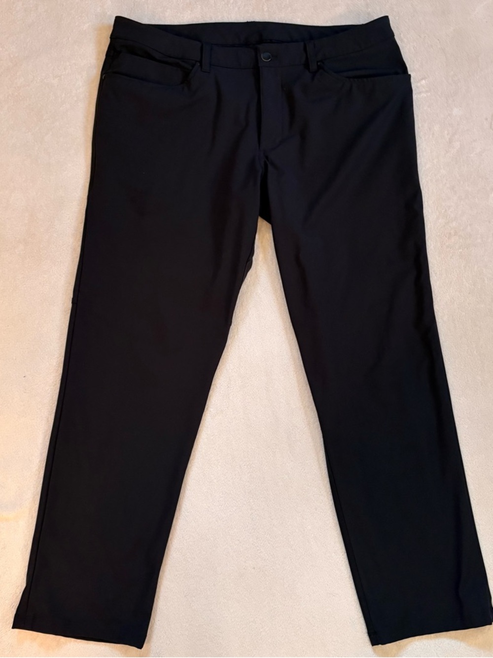 lululemon athletica ABC Men's Black 5-Pocket Performance Chinos Sz 36